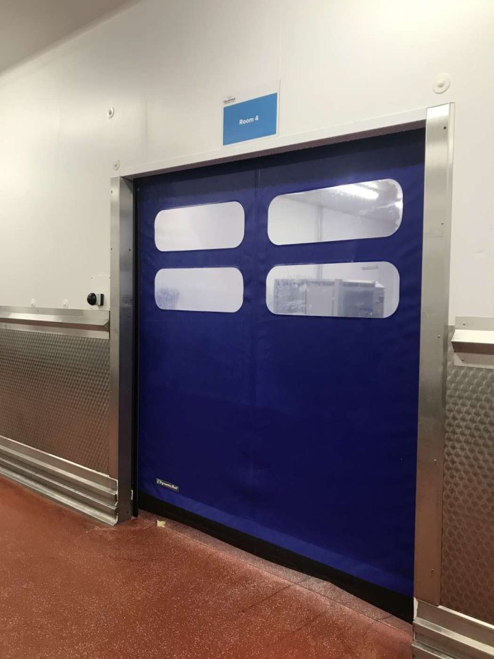 Blue High Speed Roller Door Grimsby