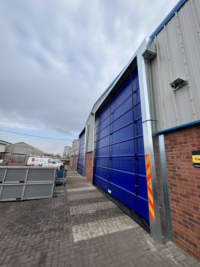 high speed door installation in brigg